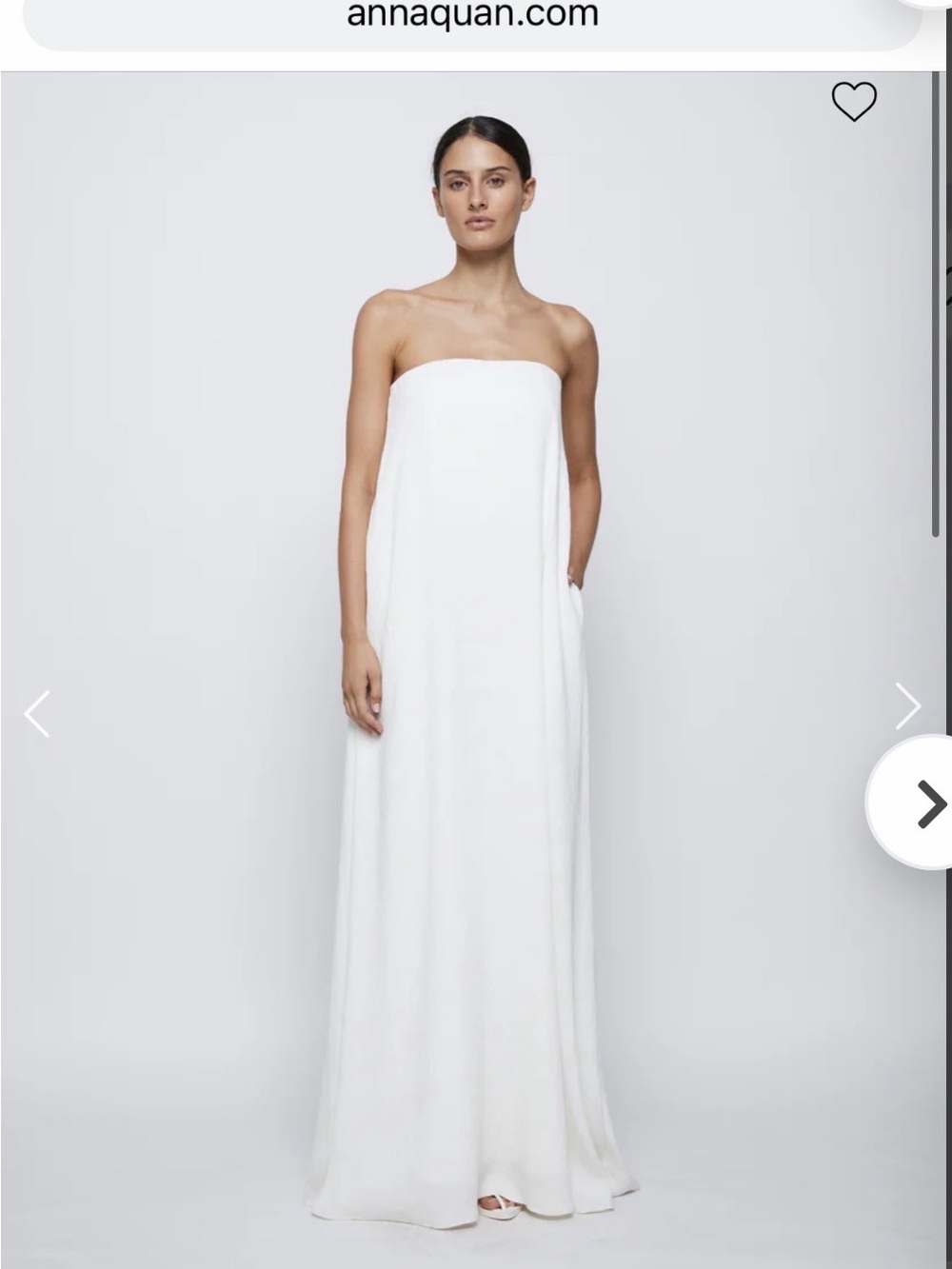 Anna Quan Delfina Dress in Ivory Satin